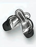 Black Clear Strap Heels - cunei